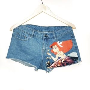 Disney Little Mermaid Cut Off Denim Shorts